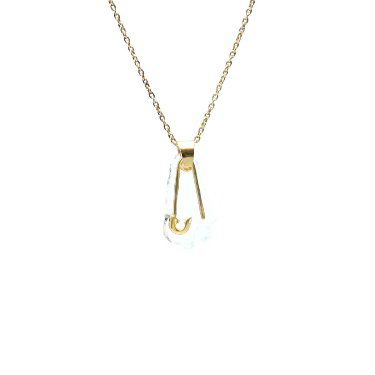0℃ by JAM HOME MADE Safety Pin Necklace (Gold, Size S)