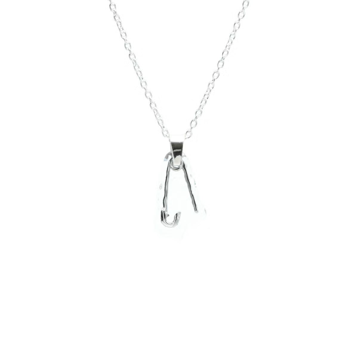0℃ by JAM HOME MADE Safety Pin Necklace (Silver, Size S)
