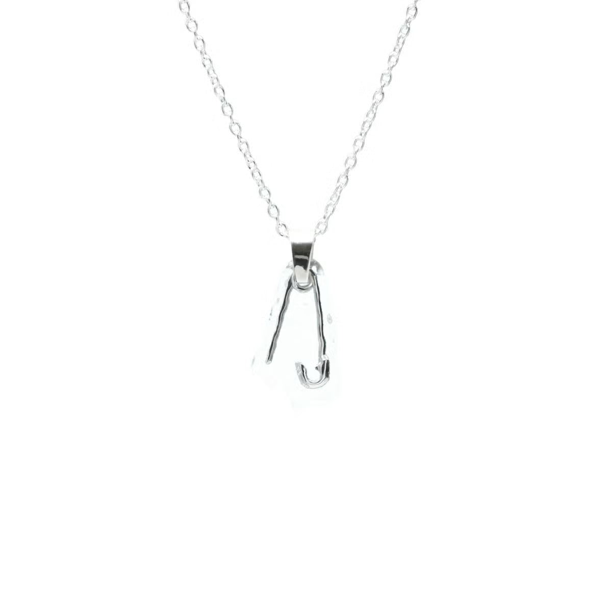 0℃ by JAM HOME MADE Safety Pin Necklace (Silver, Size S)