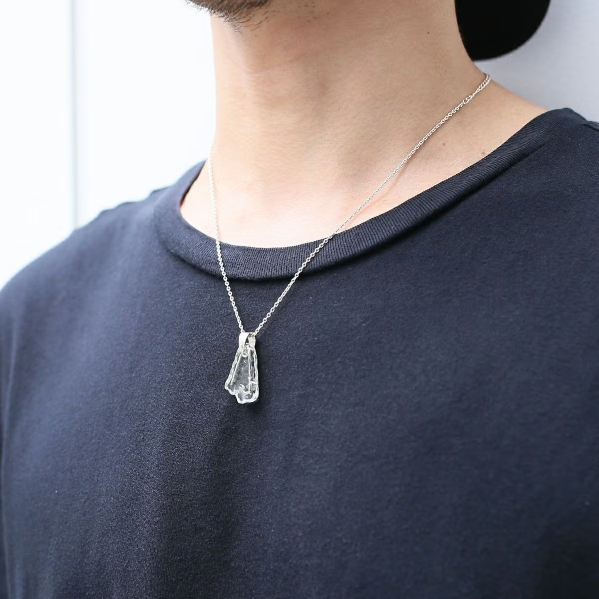 0℃ by JAM HOME MADE Safety Pin Necklace (Silver, Size S)