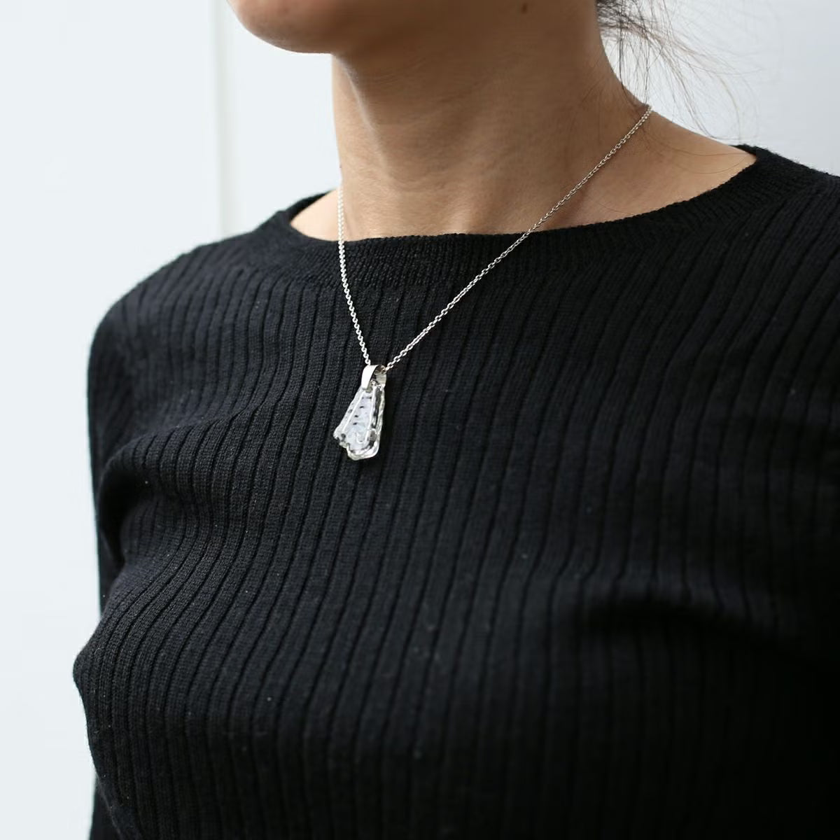 0℃ by JAM HOME MADE Safety Pin Necklace (Silver, Size S)
