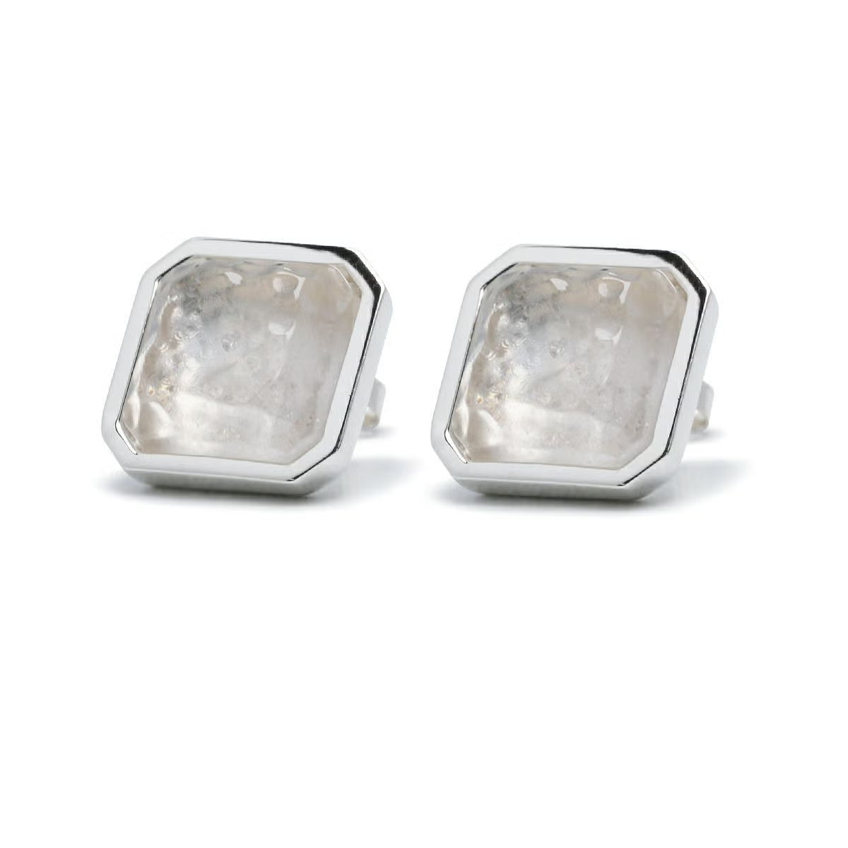 0℃ by JAM HOME MADE Frozen Diamond Earrings (Pair) - Silver / For Both Ears
