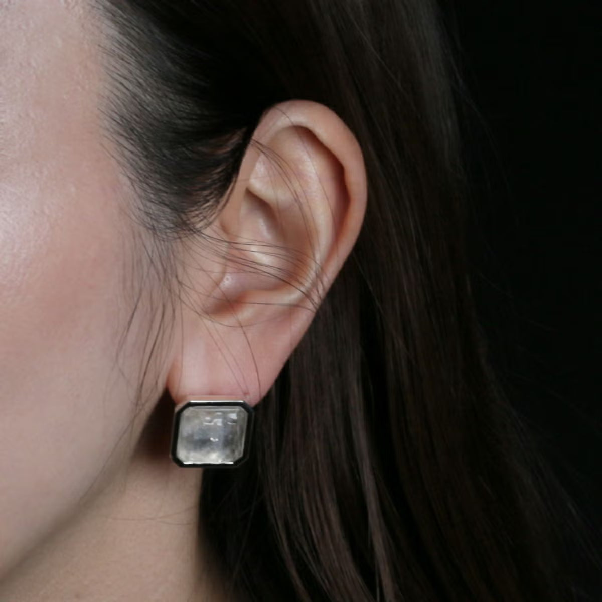 0℃ by JAM HOME MADE Frozen Diamond Earrings (Pair) - Silver / For Both Ears