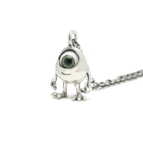 怪獸公司大學麥克項鍊 - 銀色