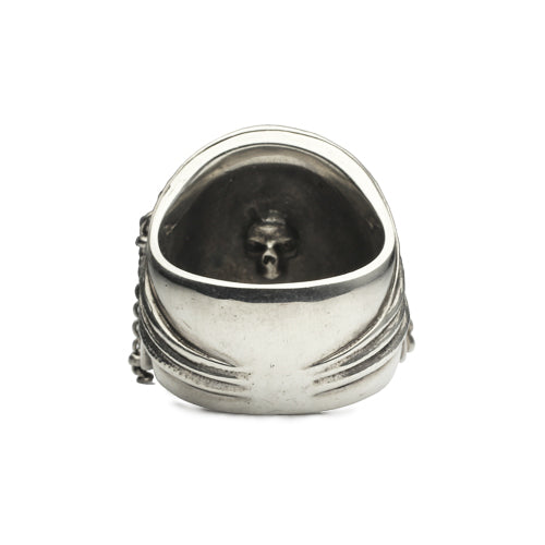 加勒比海盗：世界的尽头骷髅戒指 - 银色（中号）