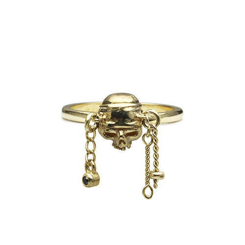 Pirates of the Caribbean: World's End Skull Ring - Gold (Small)