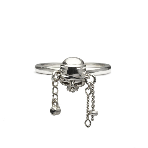 Pirates of the Caribbean: World's End Skull Ring - Silver (Small)