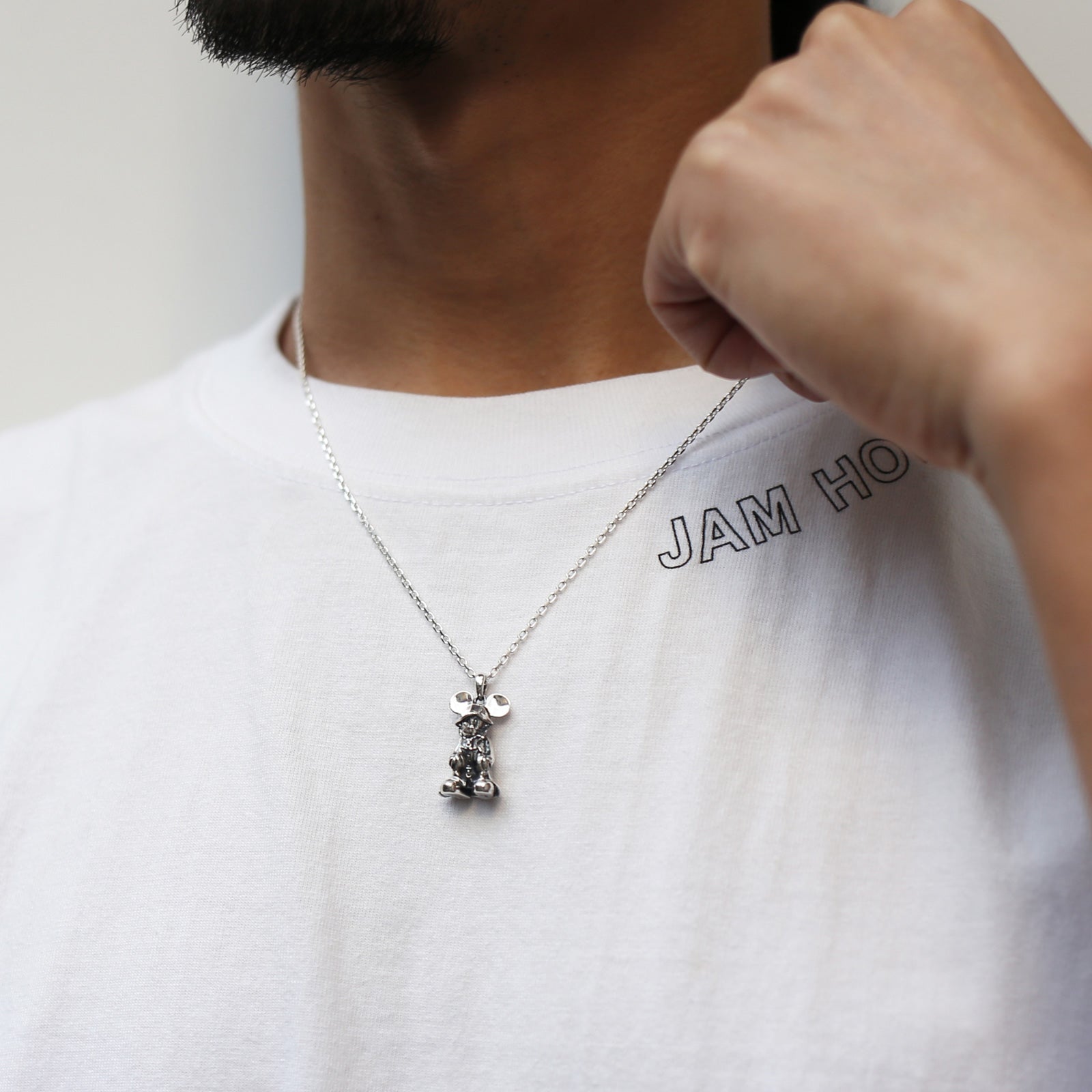 王国之心“国王（米奇老鼠）”项链 - 浅色（银色）