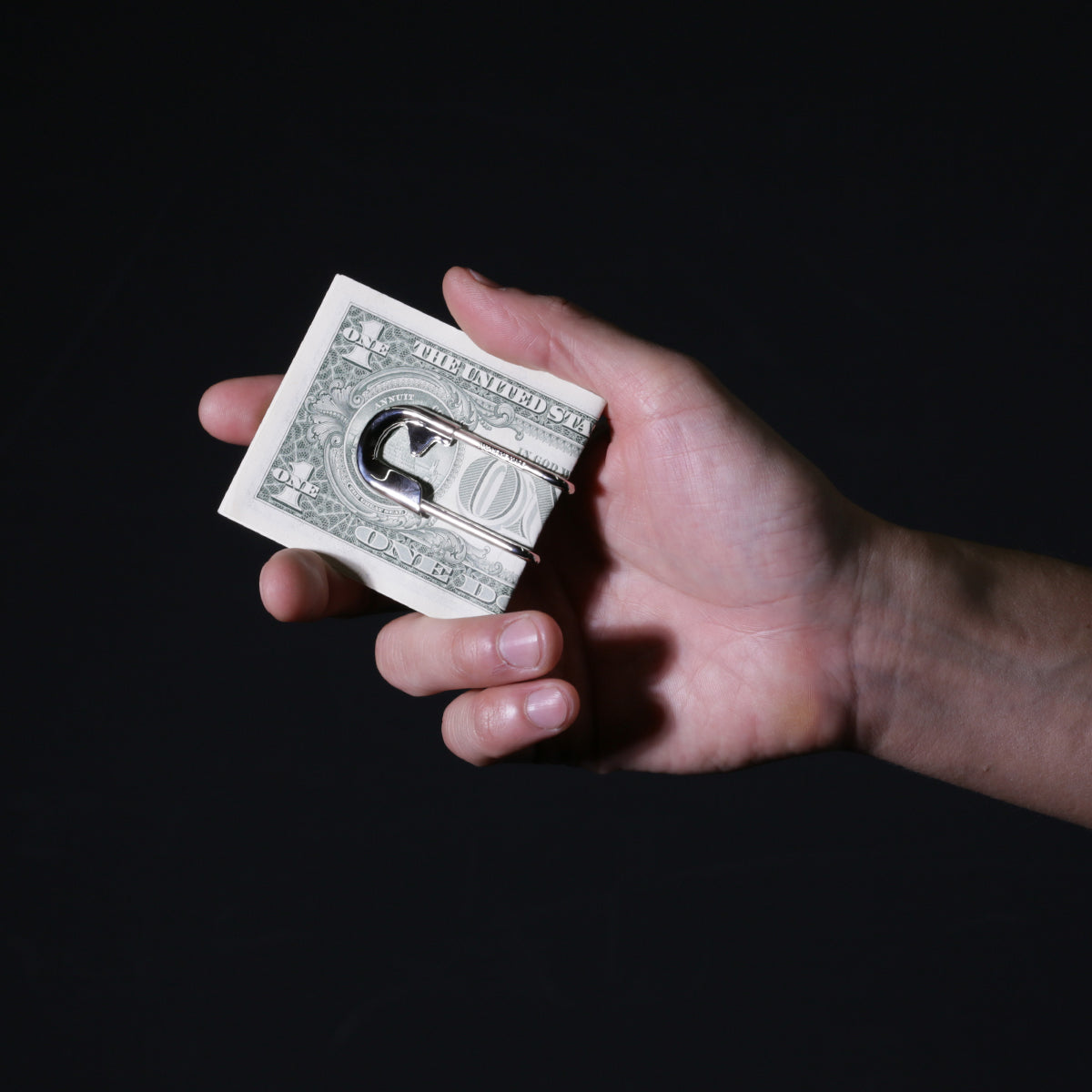 Safety Pin Wallet/Money Clip - Silver