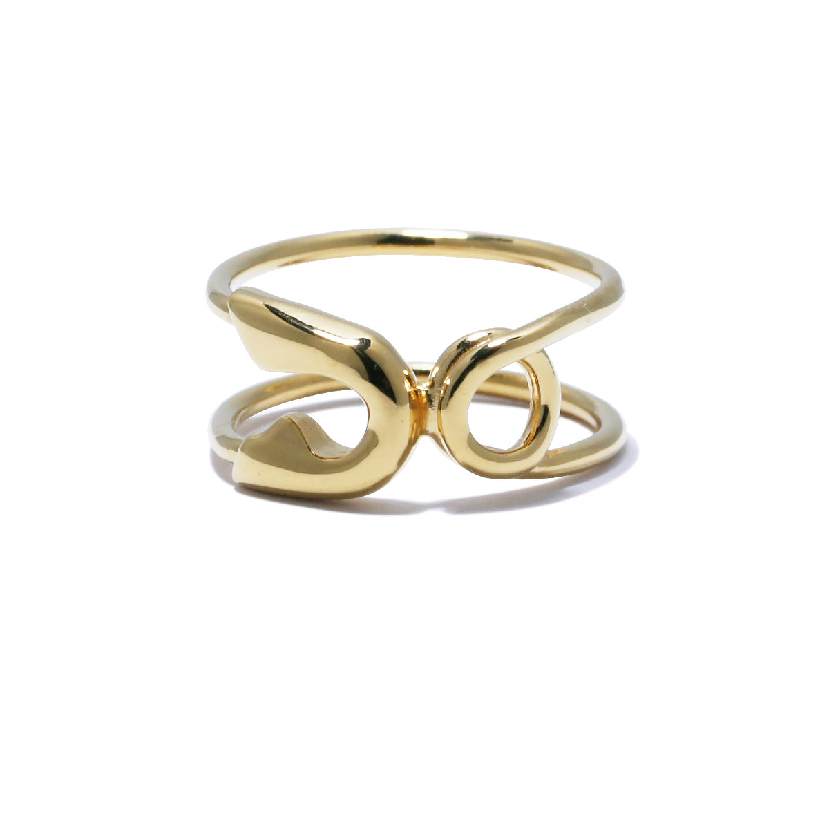 Safety Pin Ring S - Gold
