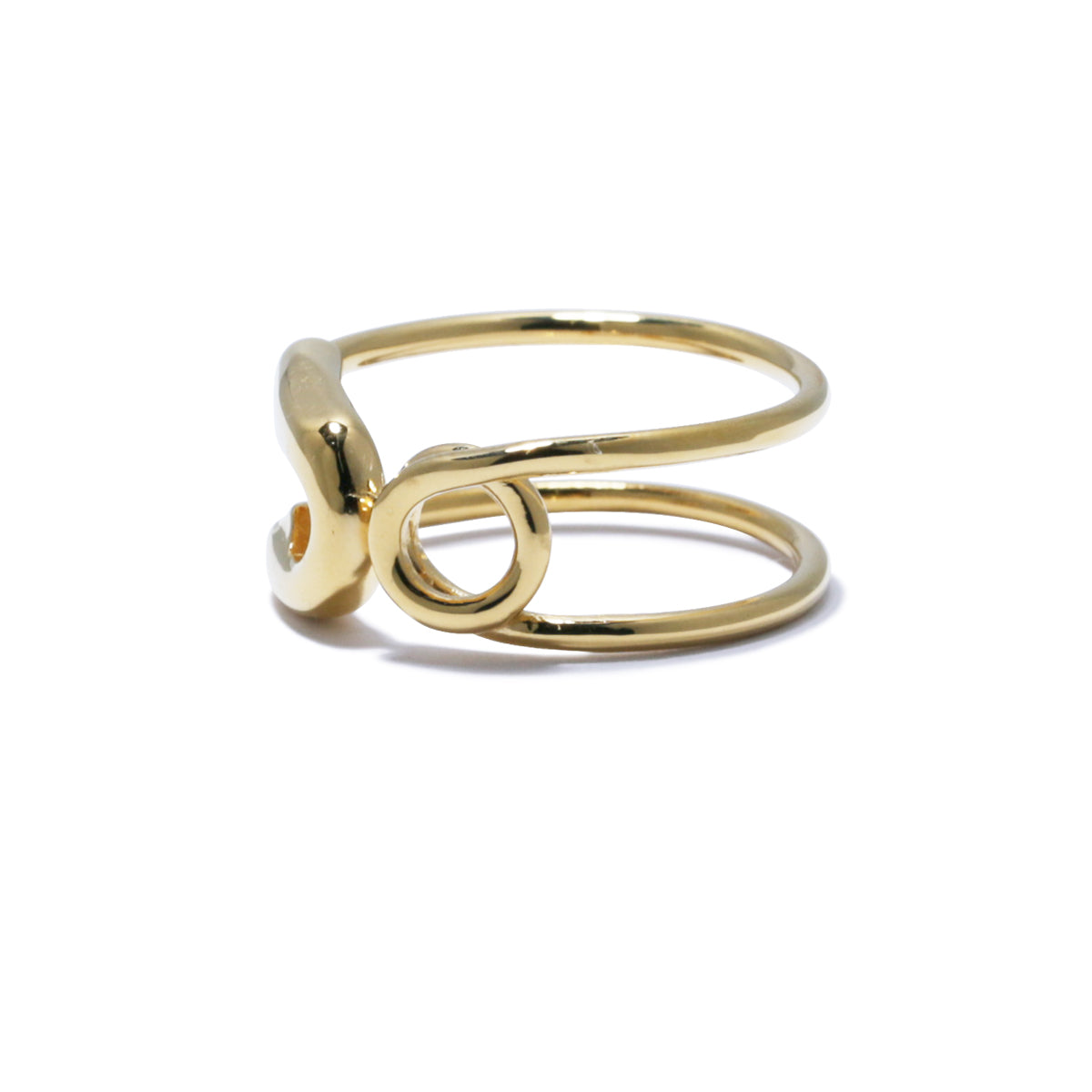 Safety Pin Ring S - Gold