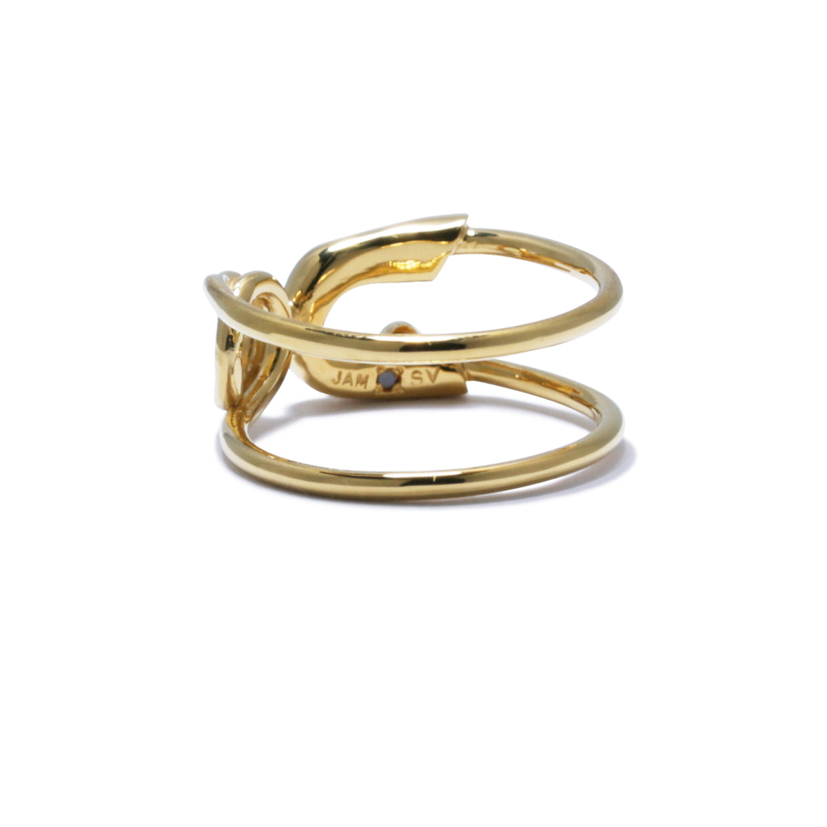 Safety Pin Ring S - Gold
