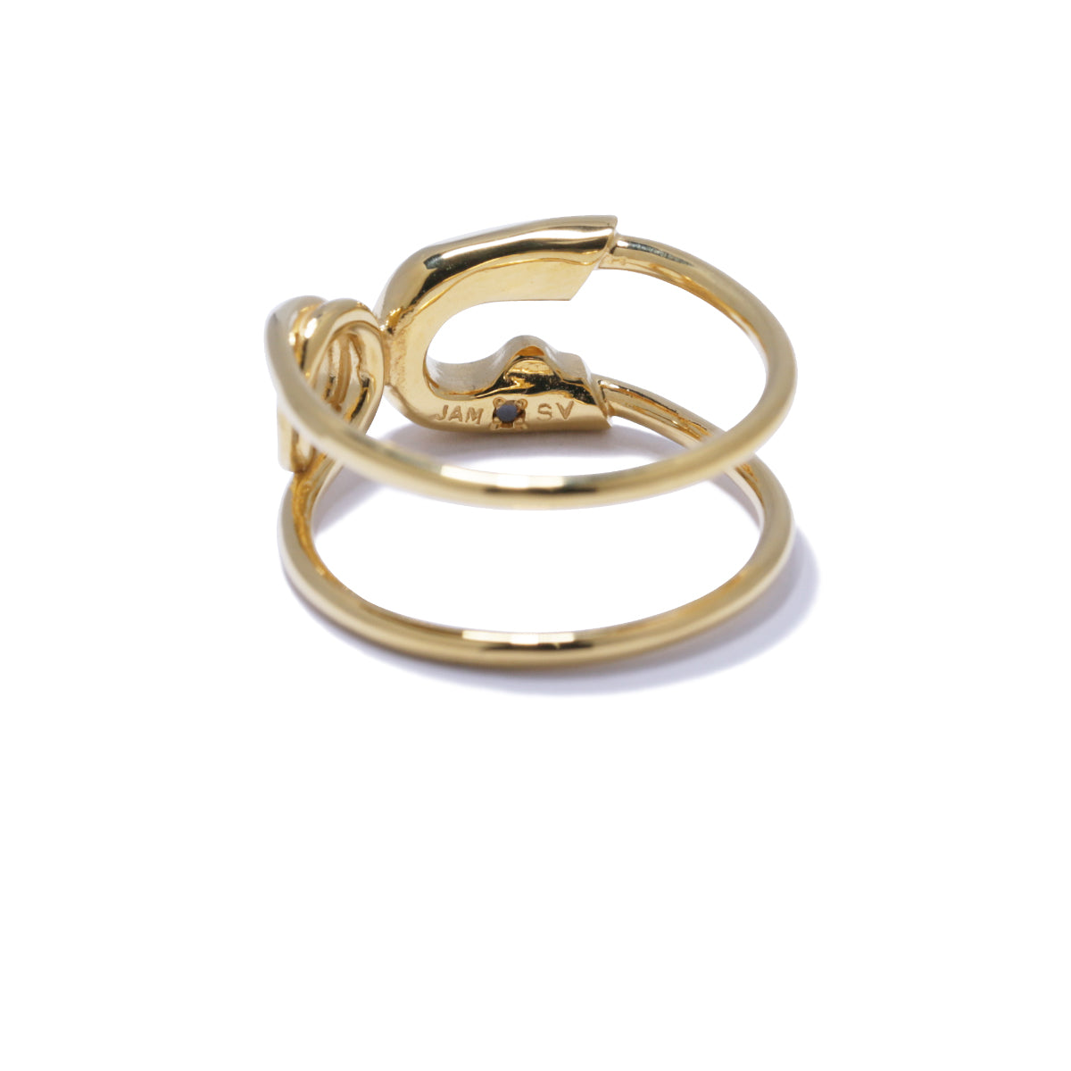 Safety Pin Ring S - Gold