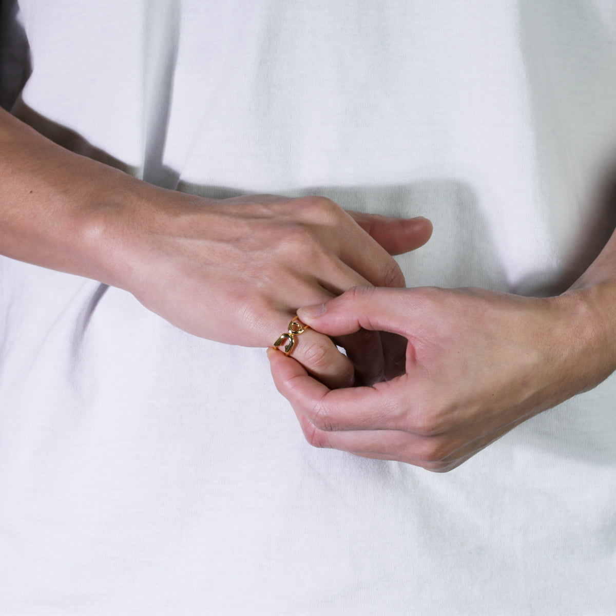 Safety Pin Ring S - Gold