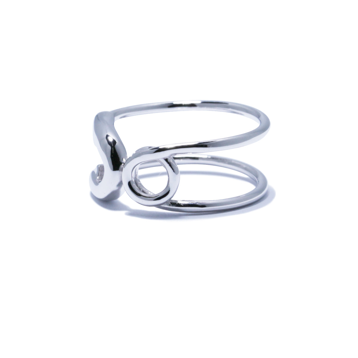 Safety Pin Ring S - Silver (Mirror Finish)
