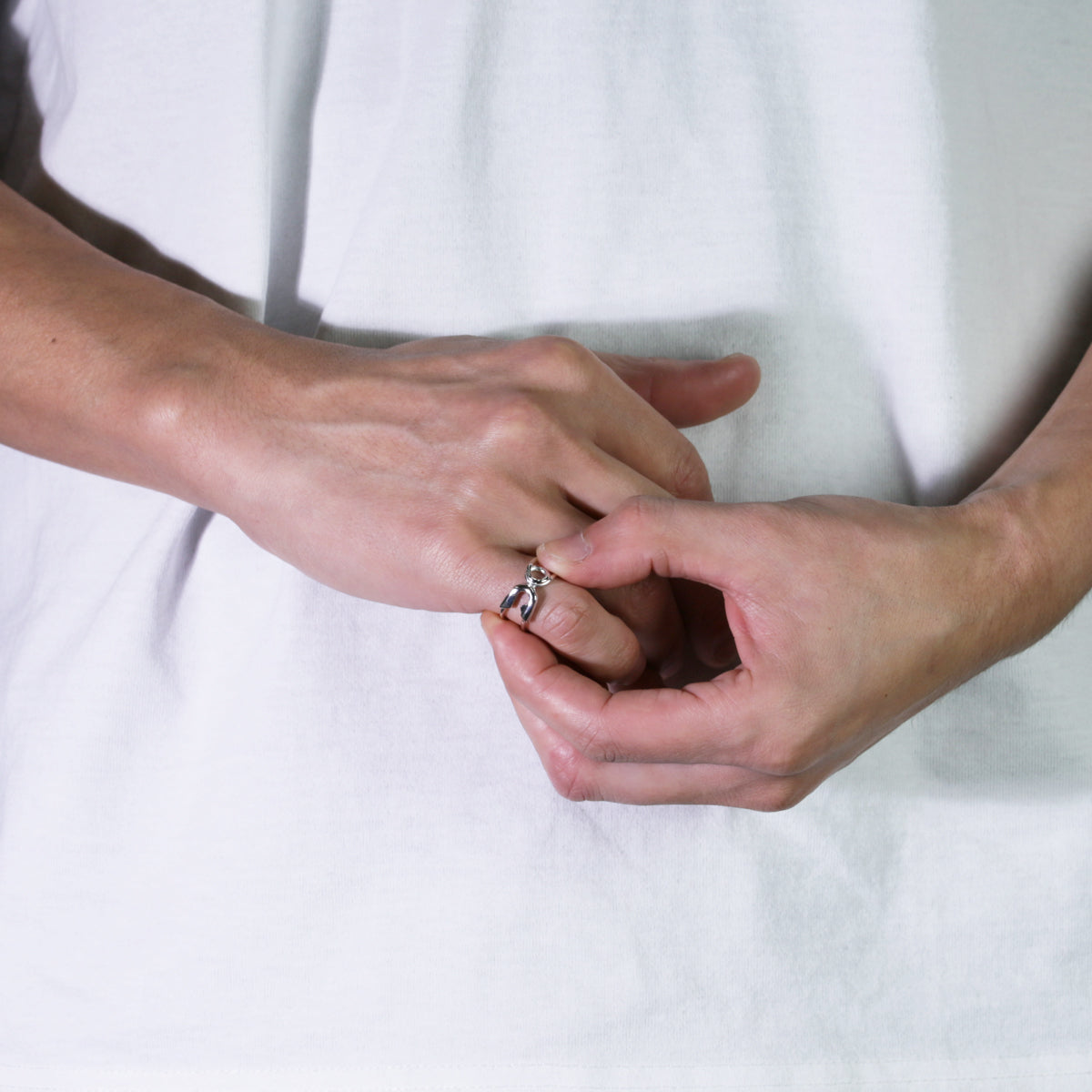 Safety Pin Ring S - Silver (Mirror Finish)