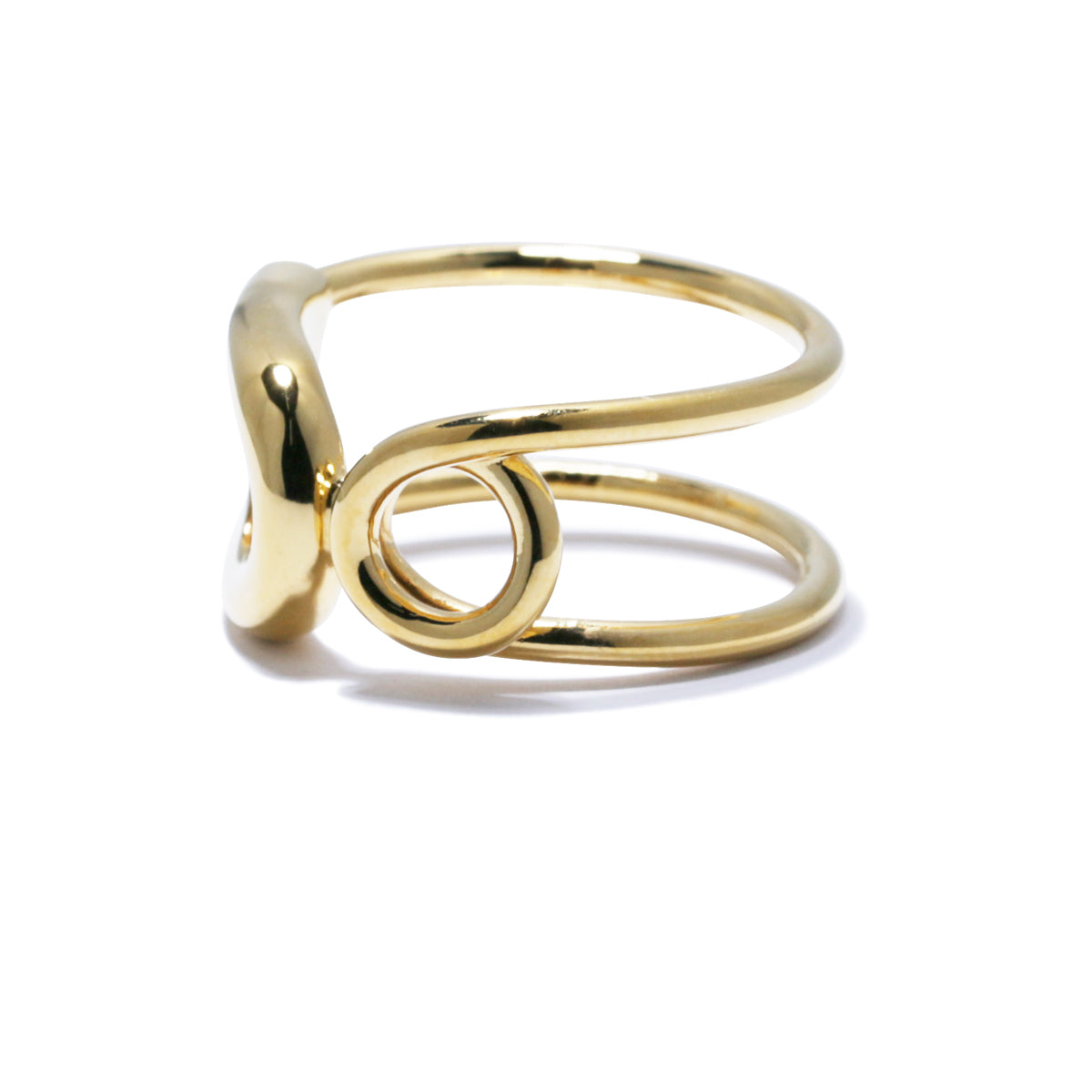 Safety Pin Ring M - Gold/Ring