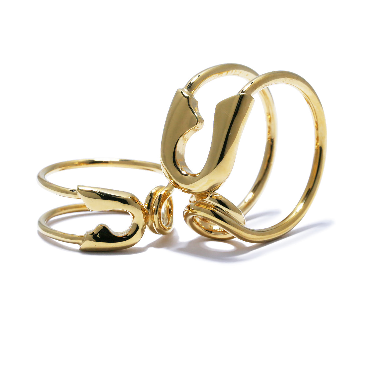 Safety Pin Ring M - Gold/Ring