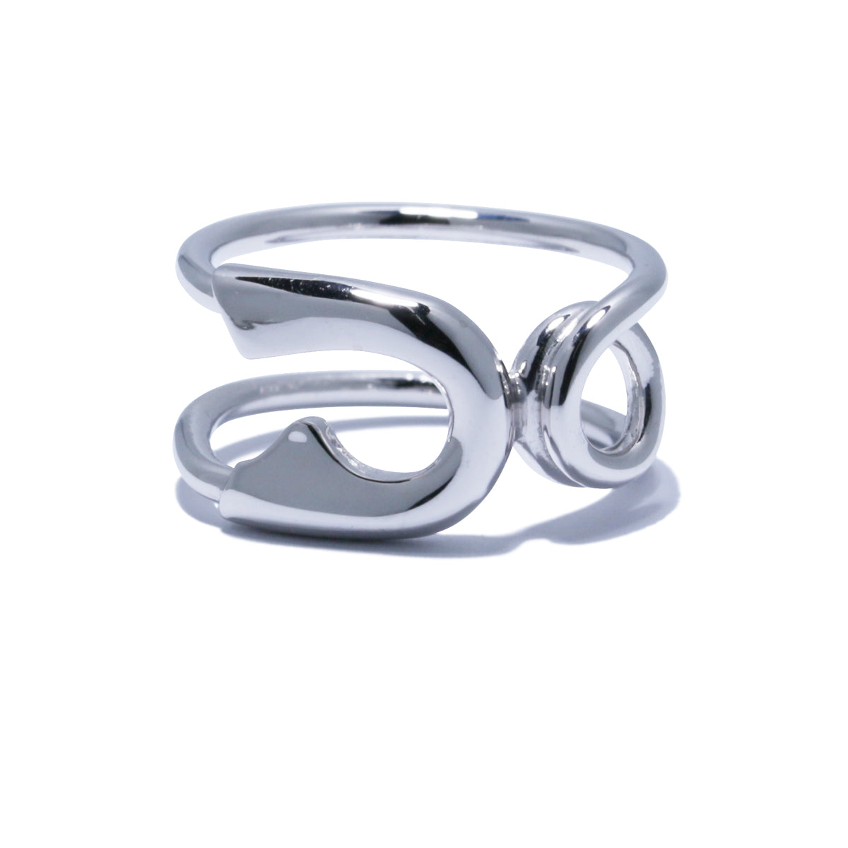 Safety Pin Ring M - Silver (Mirror Finish)/Ring