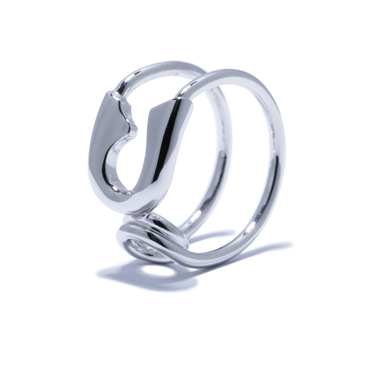 Safety Pin Ring M - Silver (Mirror Finish)/Ring