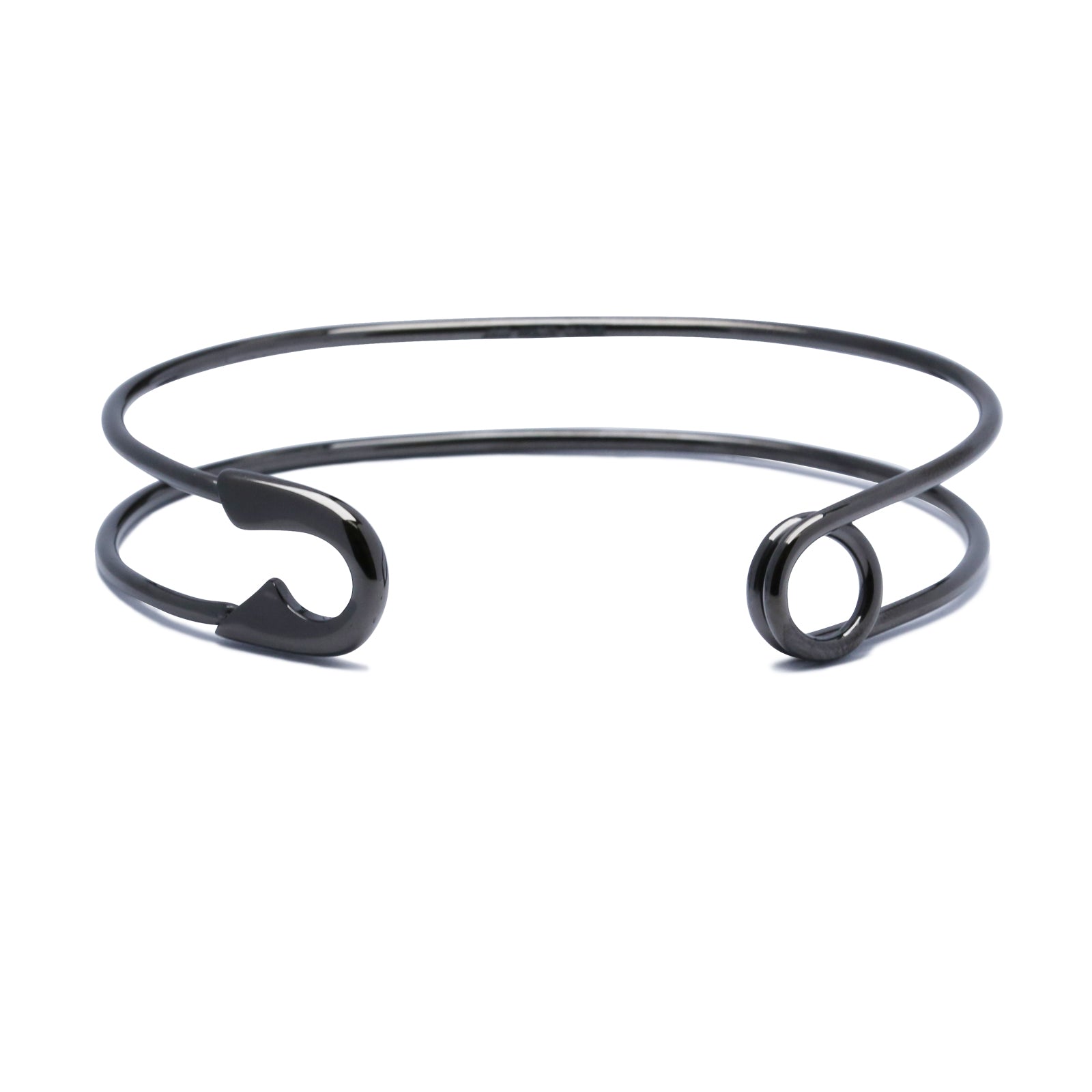 Safety Pin Bangle - Black