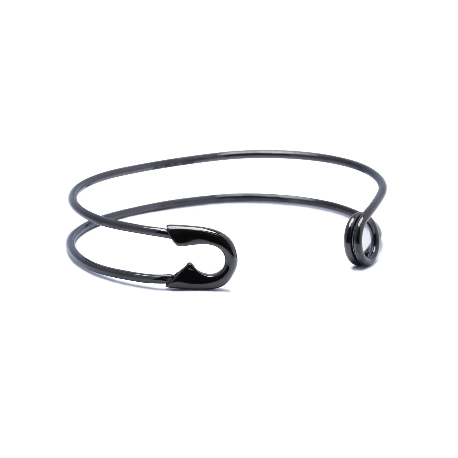 Safety Pin Bangle - Black