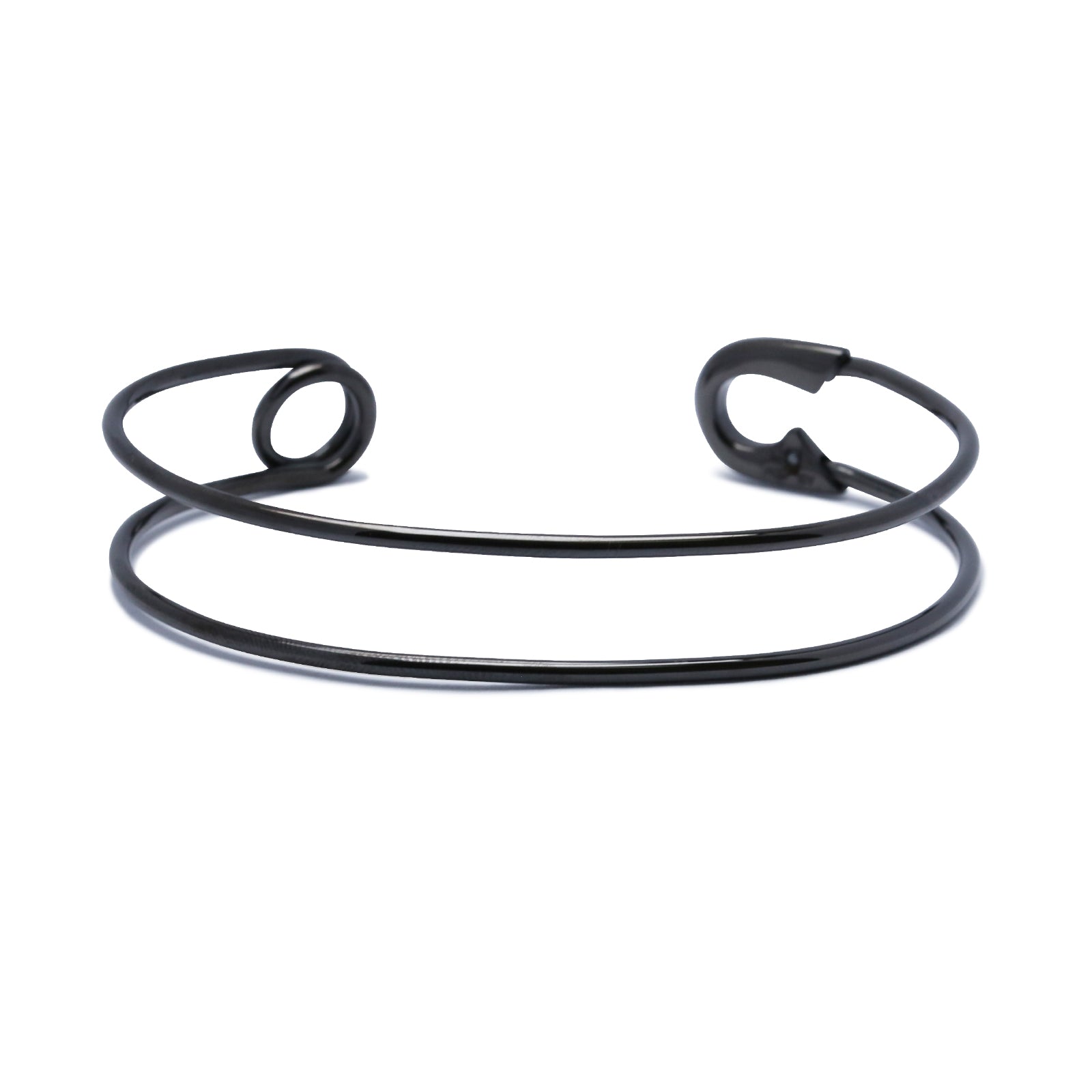 Safety Pin Bangle - Black