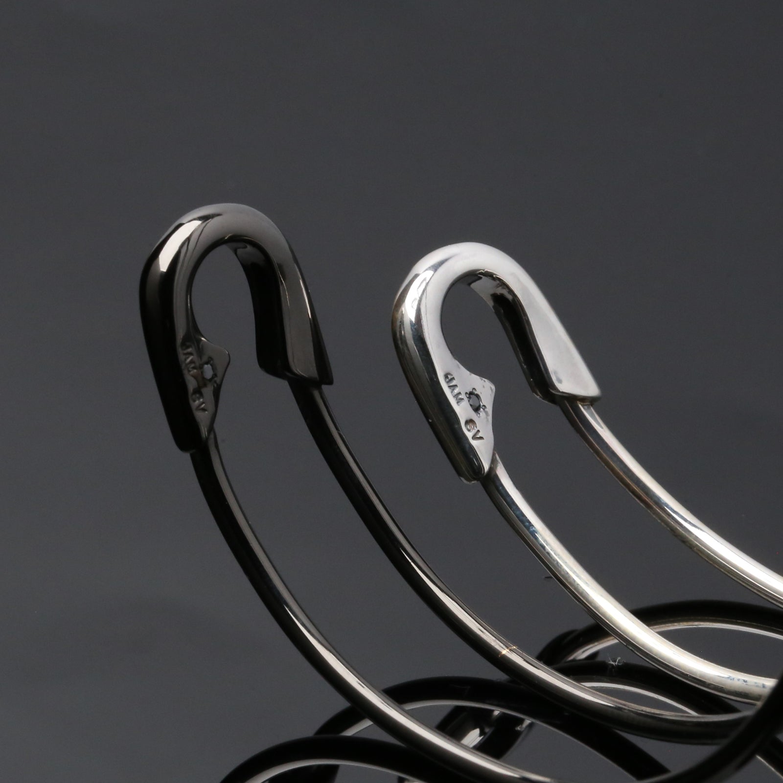 Safety Pin Bangle - Silver