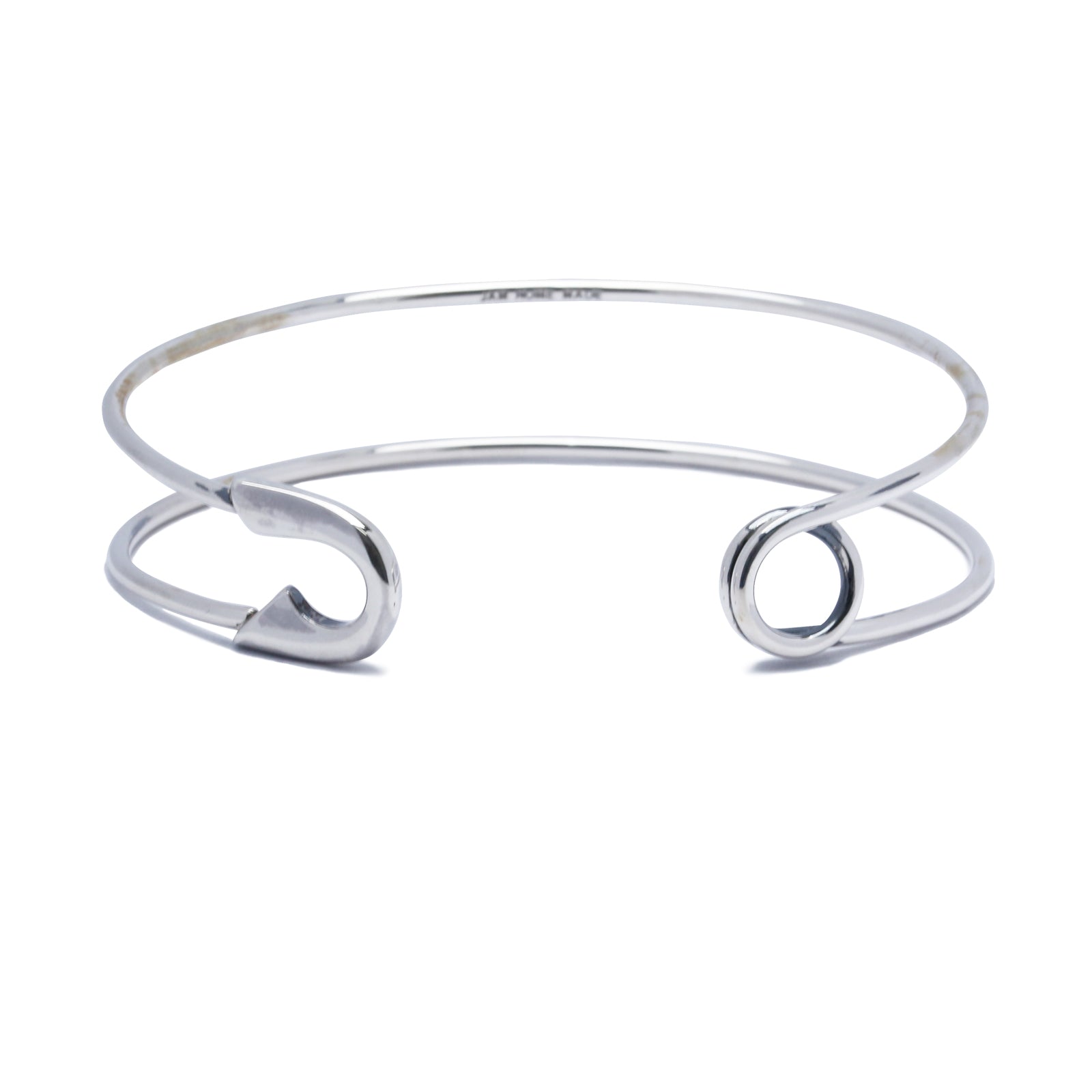 Safety Pin Bangle - Silver