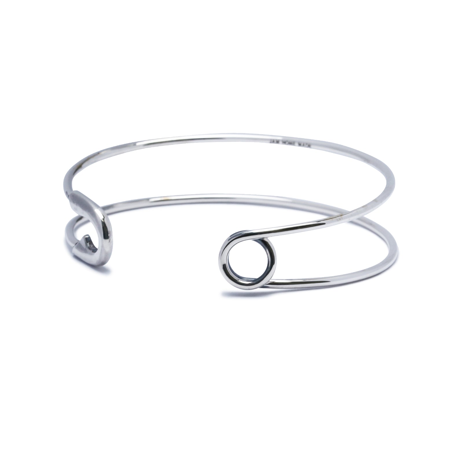 Safety Pin Bangle - Silver