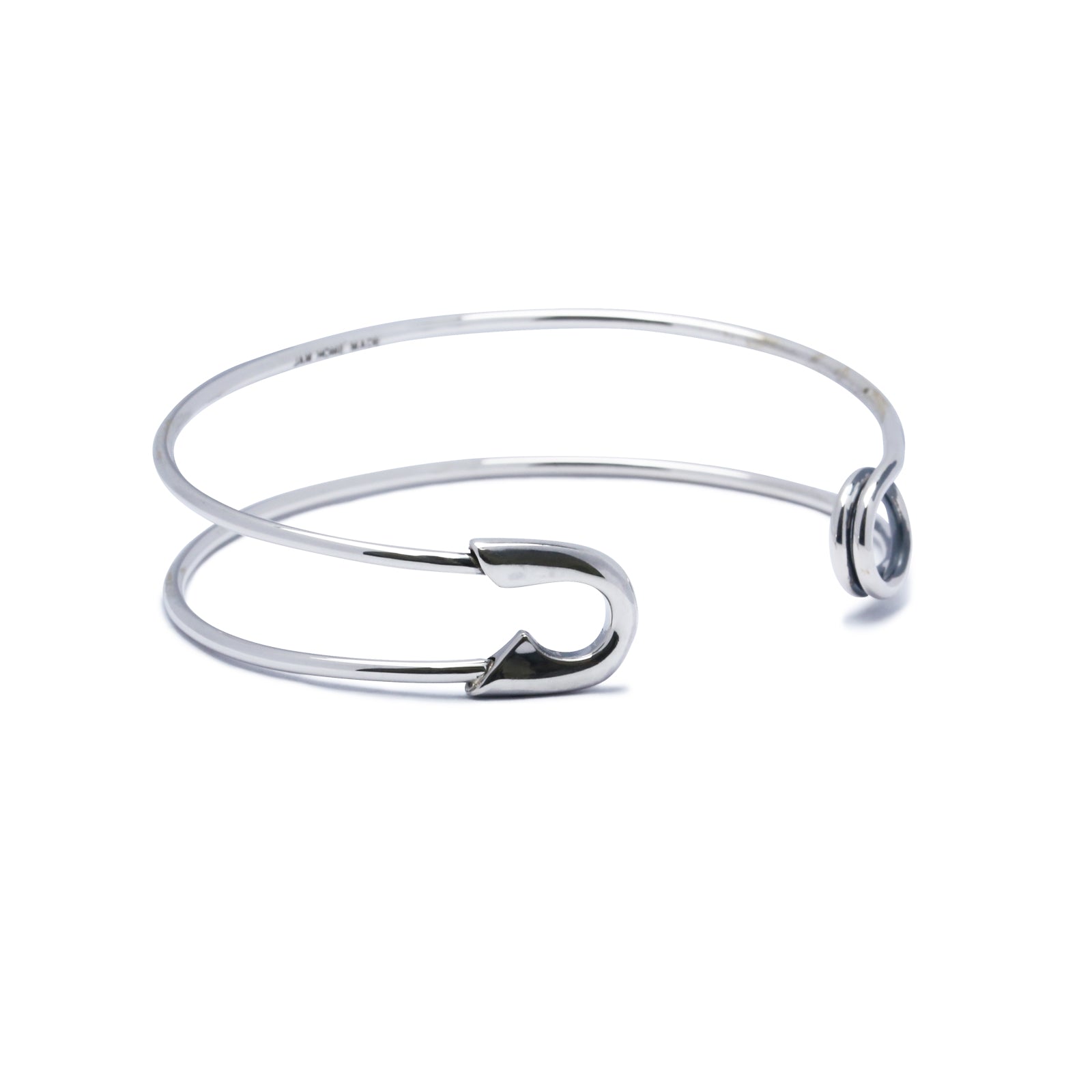 Safety Pin Bangle - Silver