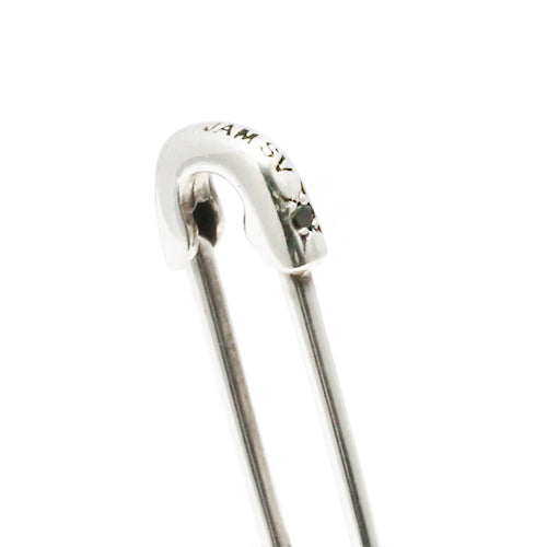 Safety Pin Diamond Earrings XS - Silver / Single Ear