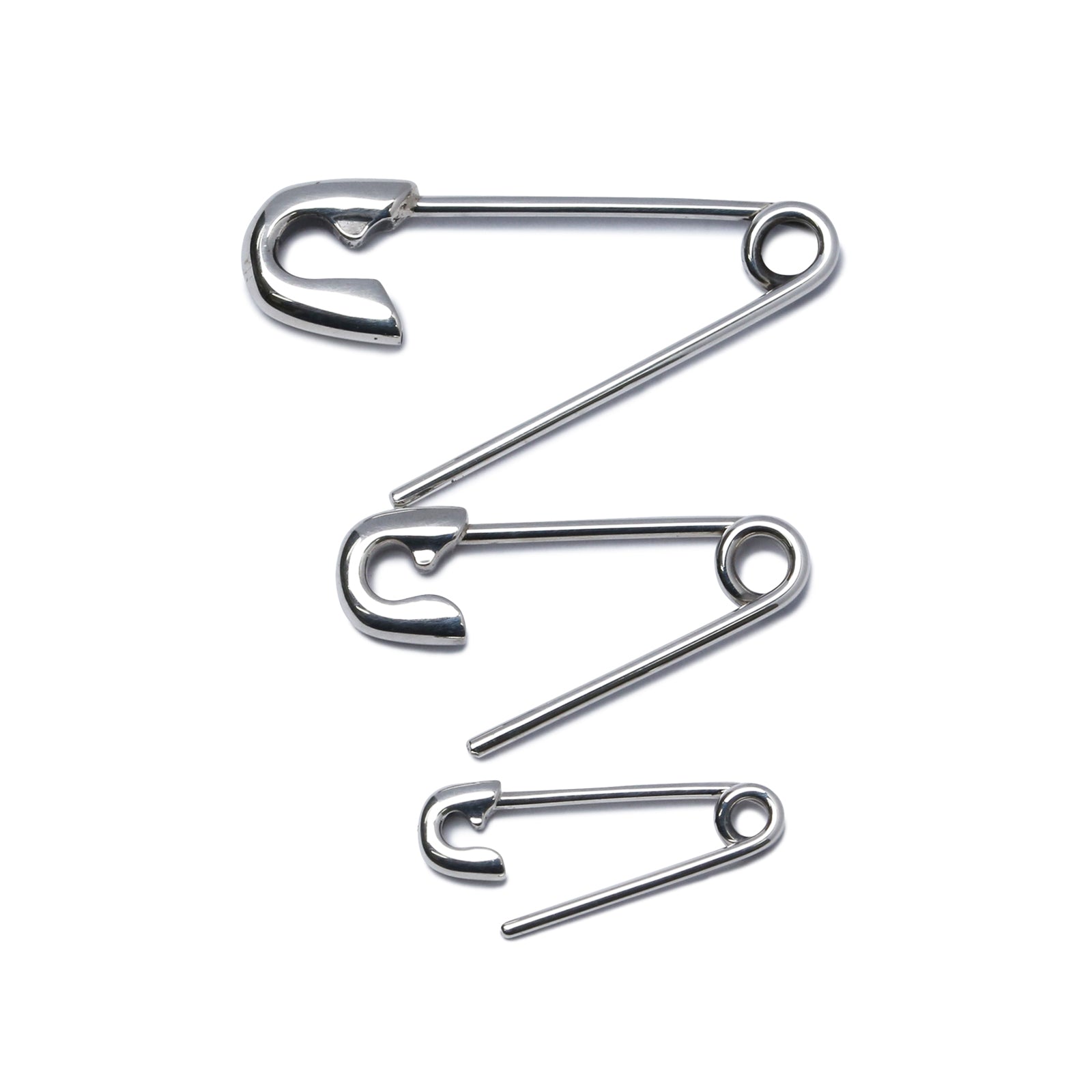 Safety Pin Diamond Earrings XS - Silver / Single Ear