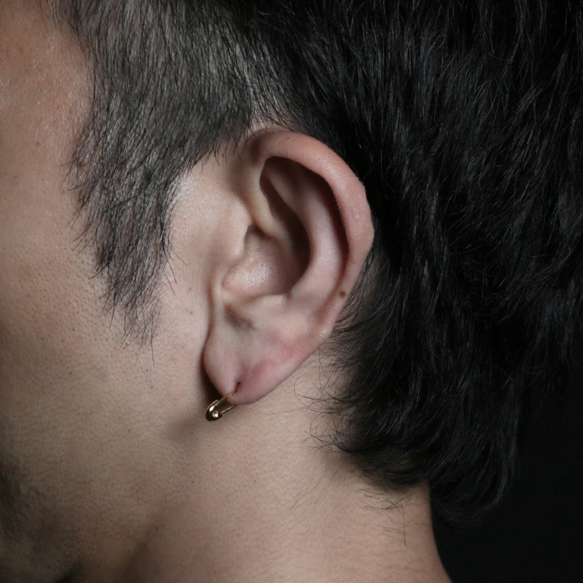 別針鑽石耳環 XS - 金色 / 單隻