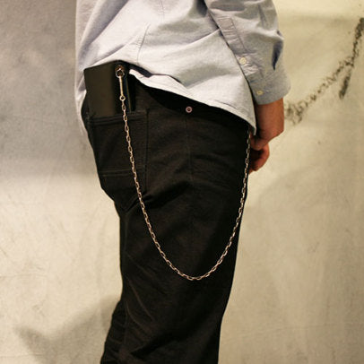 安全別針鑽石錢包鏈 M - 銀色