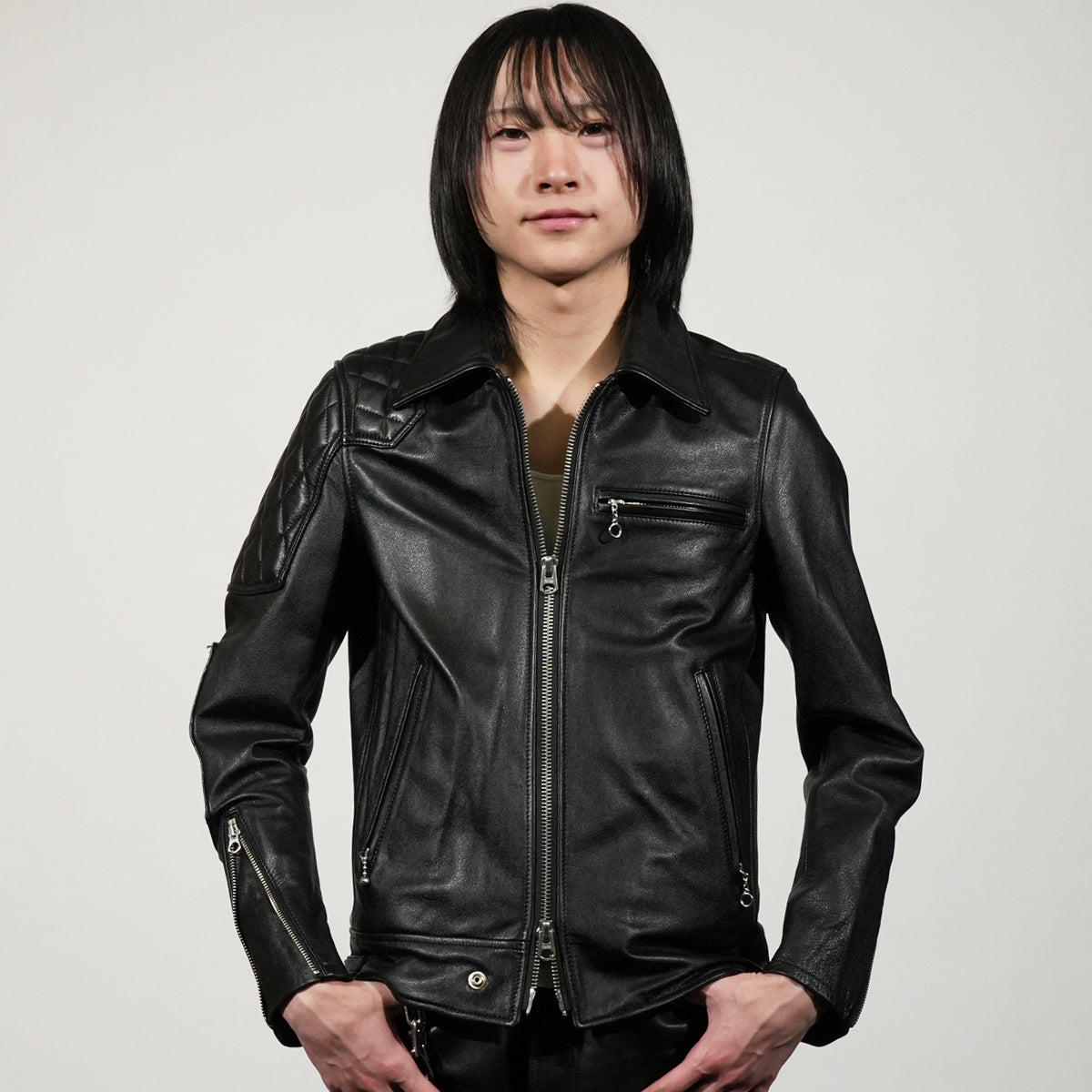 LEWISON Leather Rider's Jacket