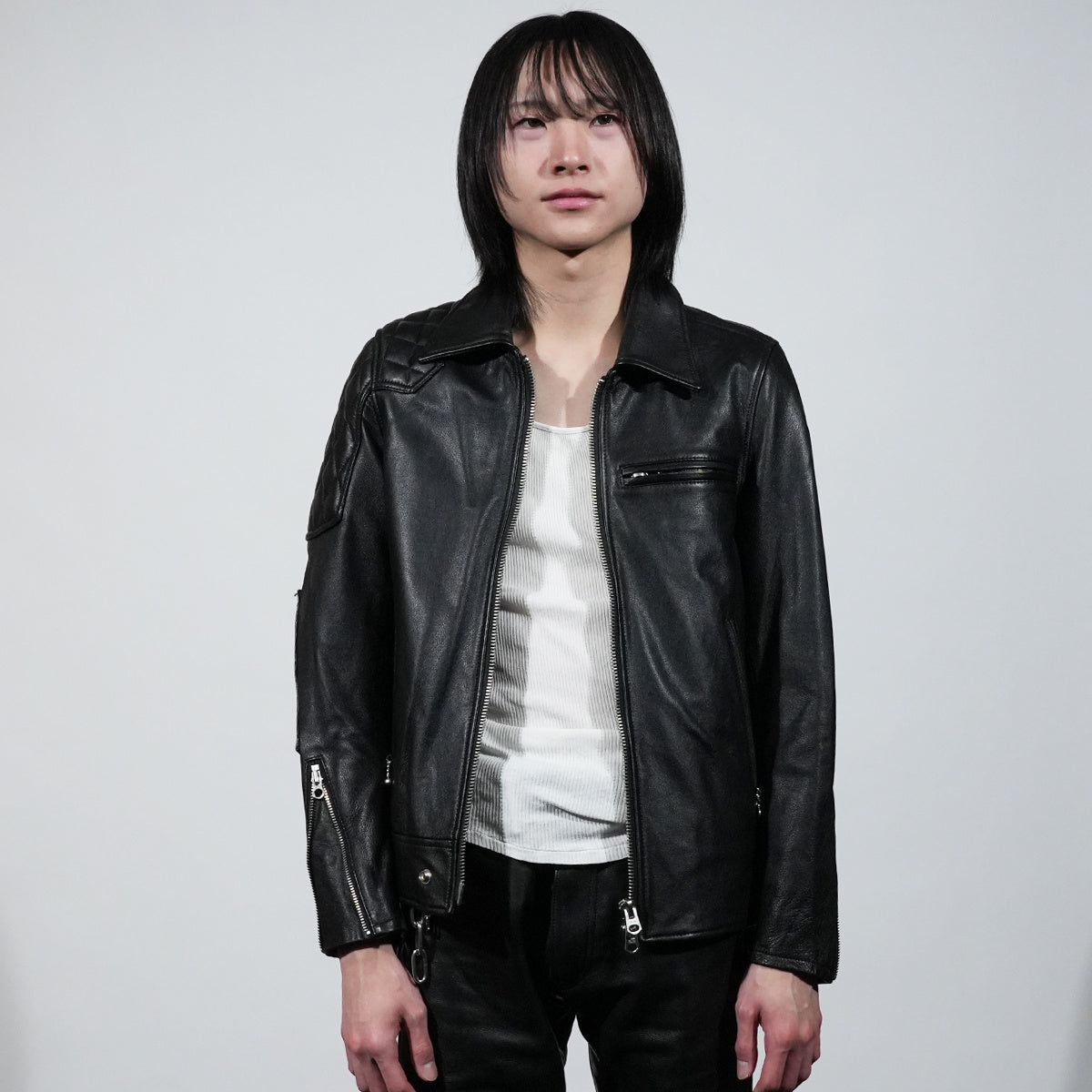 LEWISON Leather Rider's Jacket