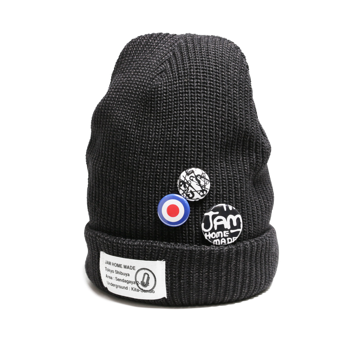CA4LA JAM SHOP Knit Cap - Black - Badge Version