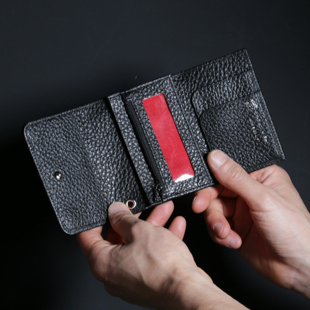 x GLOOMY Mori Zipper Model Mini Tri-Fold Compact Wallet