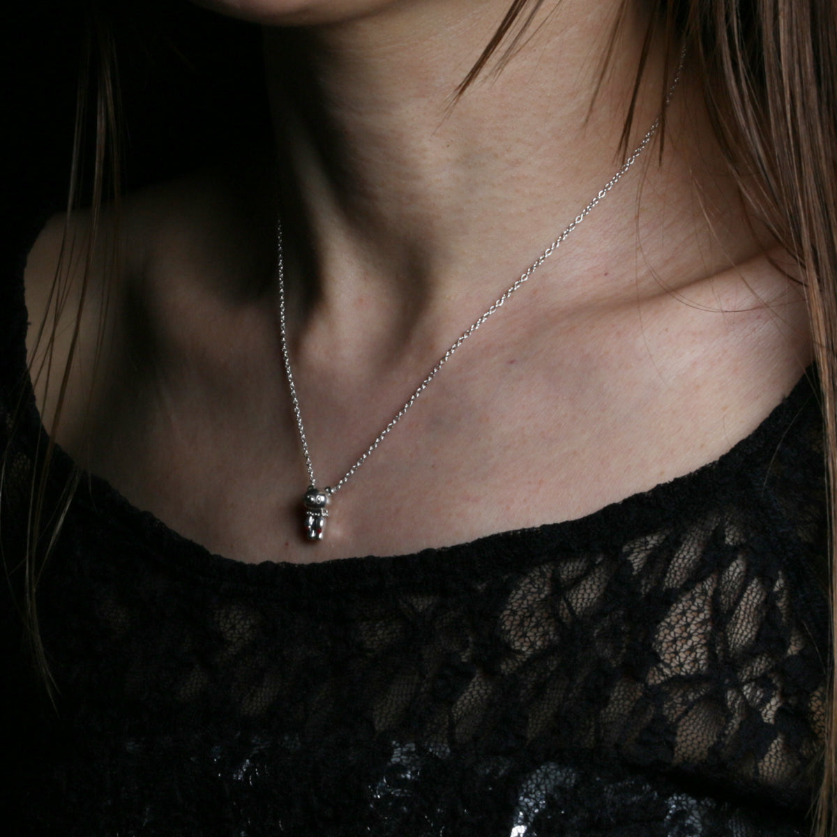 x GLOOMY CLOVER Necklace in Silver