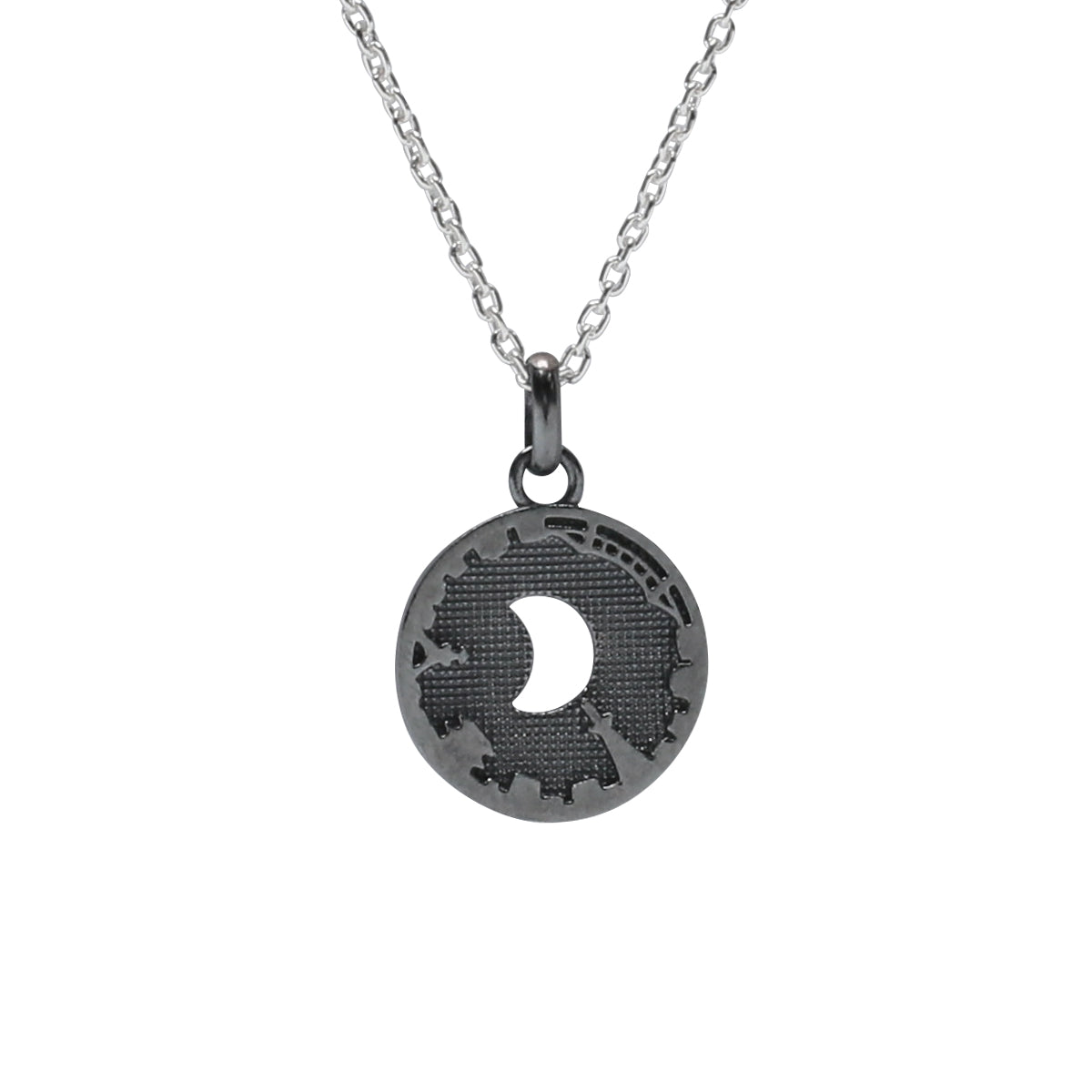 Techno City Tokyo Moon Necklace Silver/RAW Color