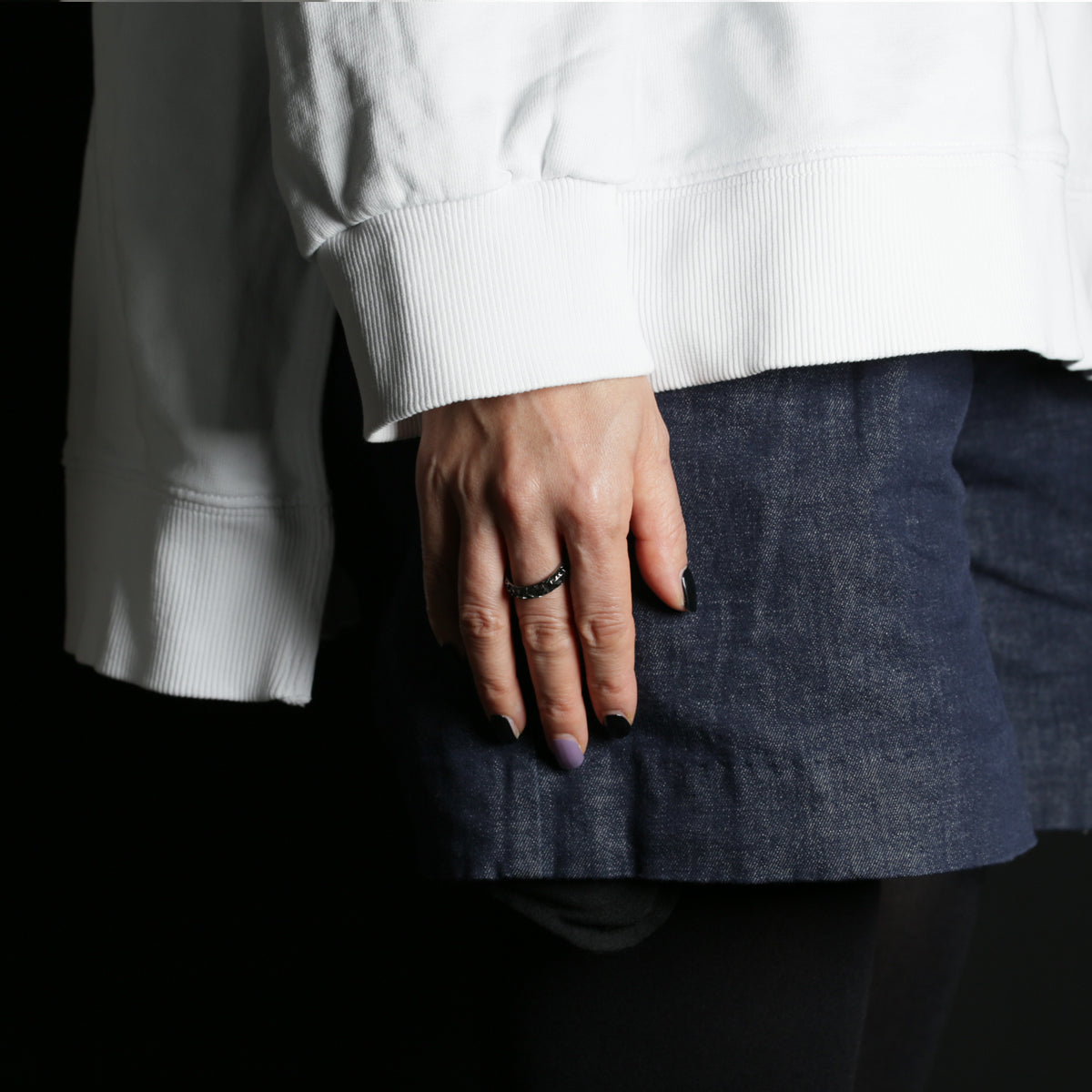 Techno City Tokyo Star Jewelry Ring Black / Single Item