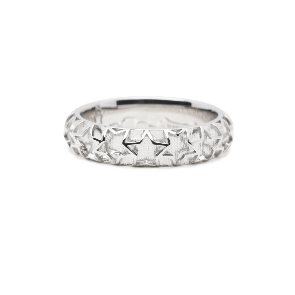 Techno City Tokyo Star Jewelry Ring Rhodium / Single Item