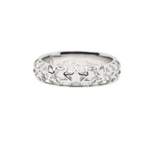 Techno City Tokyo Star Jewelry Ring Rhodium / Single Item