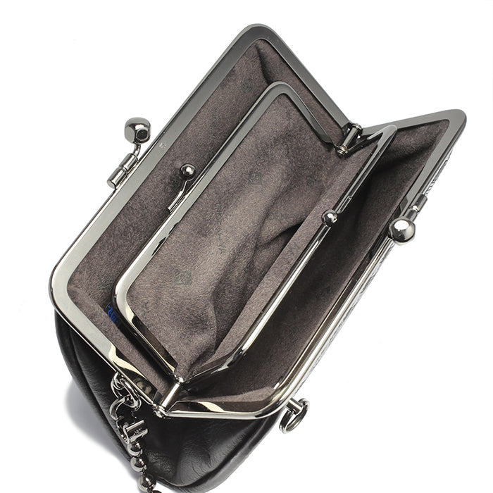 Inden - Inden-ya Bifold Wallet, Parent-Child Clasp Purse, Check Pattern