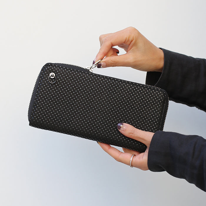 Inden - Inden-ya Round Zip Long Wallet, Dot Pattern / Long Wallet