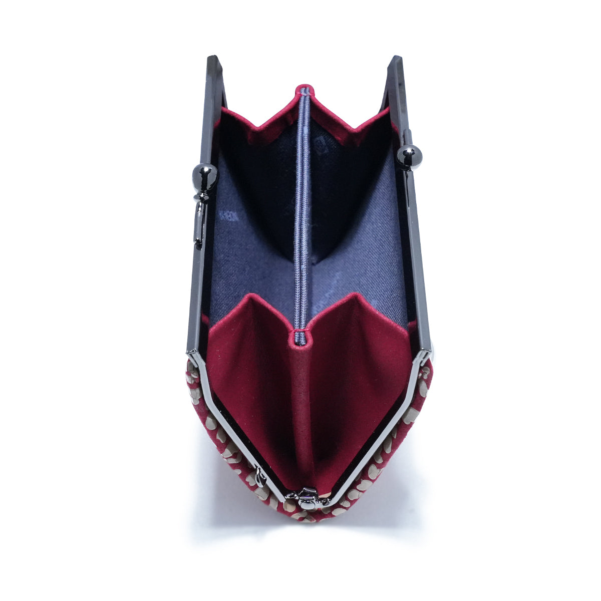 Inden - Indenya Clasp Purse Wallet RED×WHITE Leopard Print