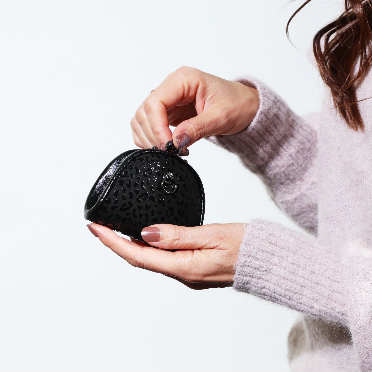 Inden - Indenya Clasp Purse/Coin Case Leopard Print