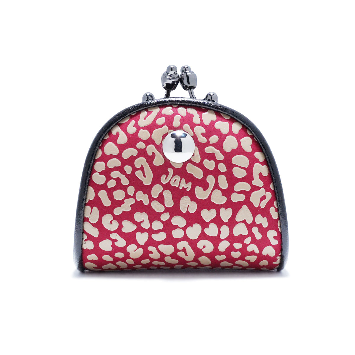 Inden - Indenya Clasp Purse/Coin Case RED×WHITE Leopard Print