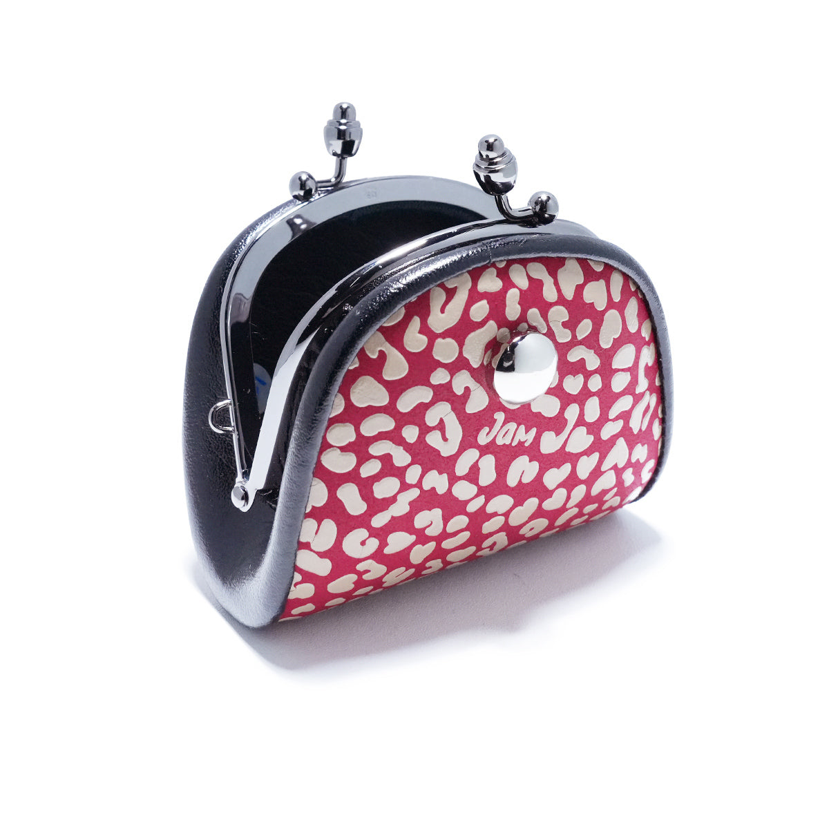 Inden - Indenya Clasp Purse/Coin Case RED×WHITE Leopard Print